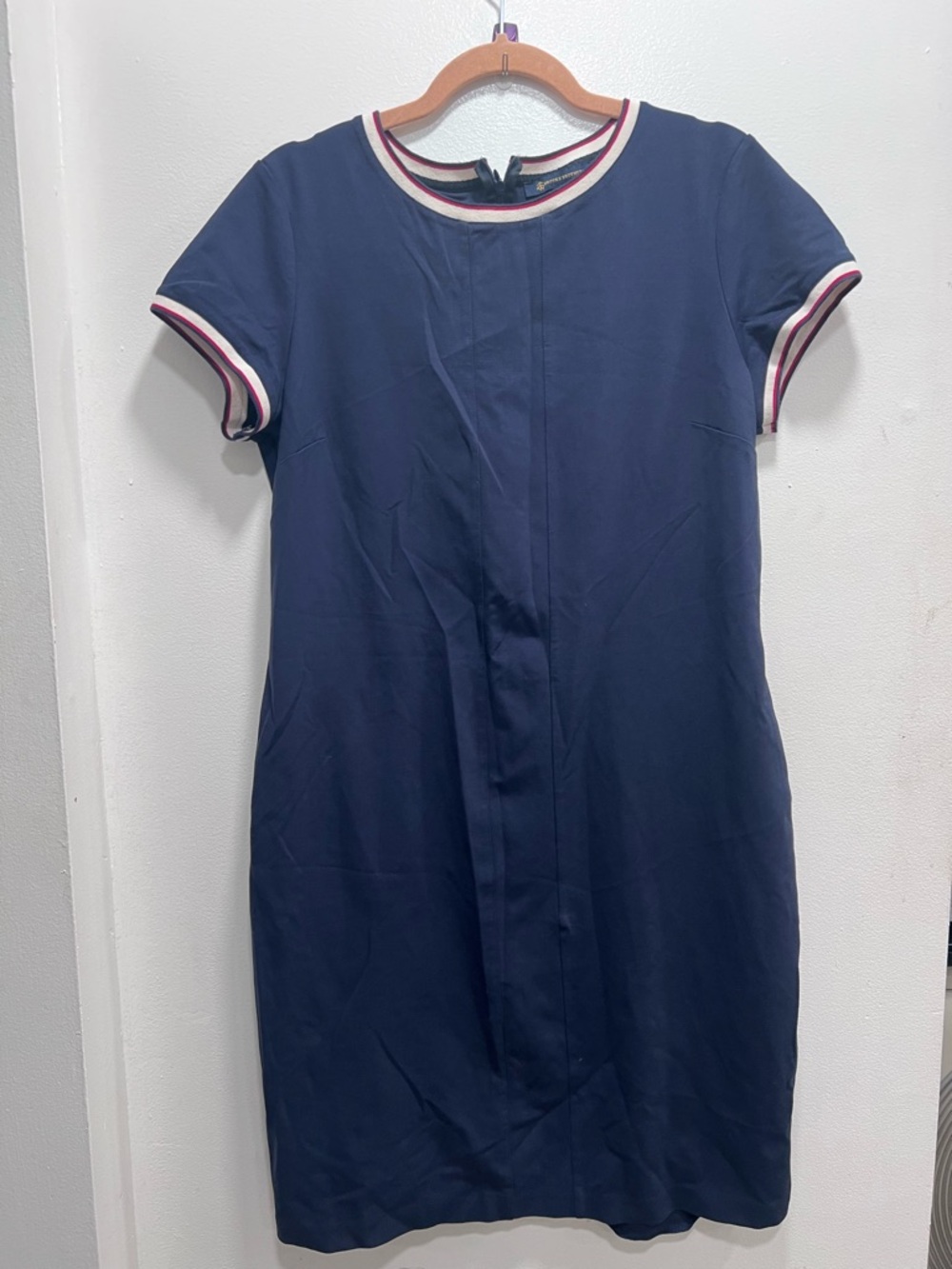 Brooks Brothers Navy Short-Sleeve Shift Dress Size 14